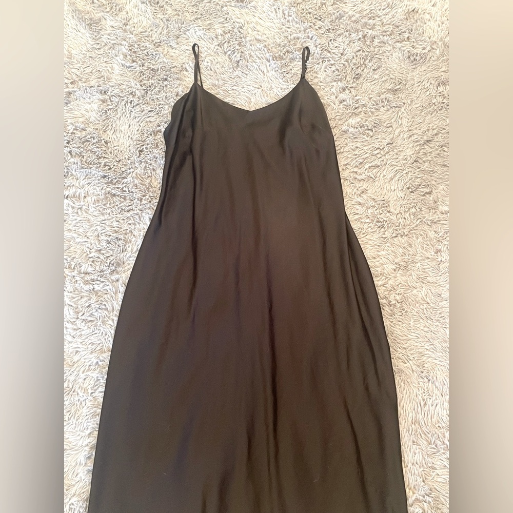 Black Satin slip dress
